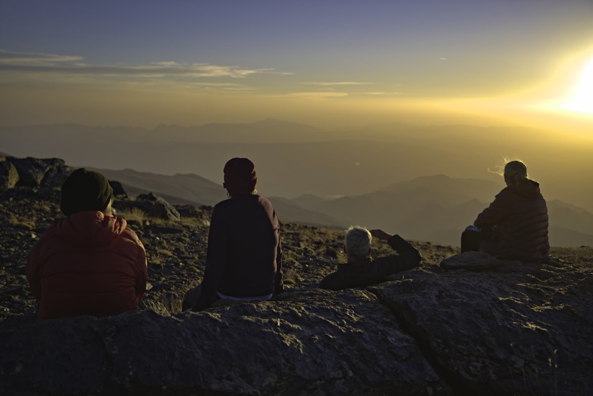 Listening to the silence at sunset