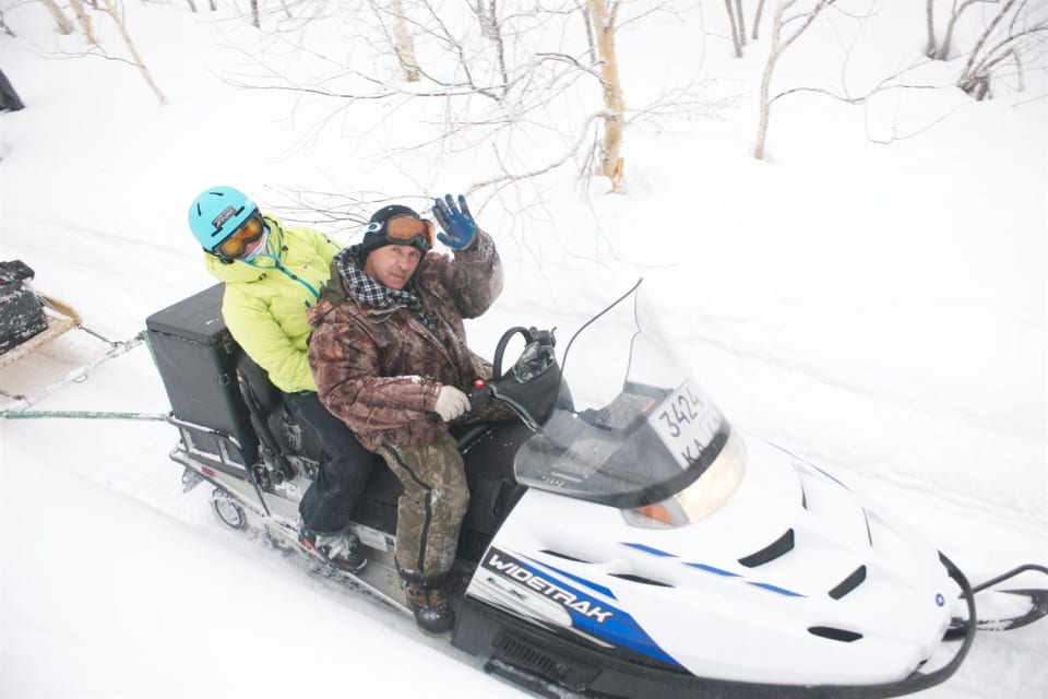 My snowmobile team. Photo courtesy of Martin Hartley