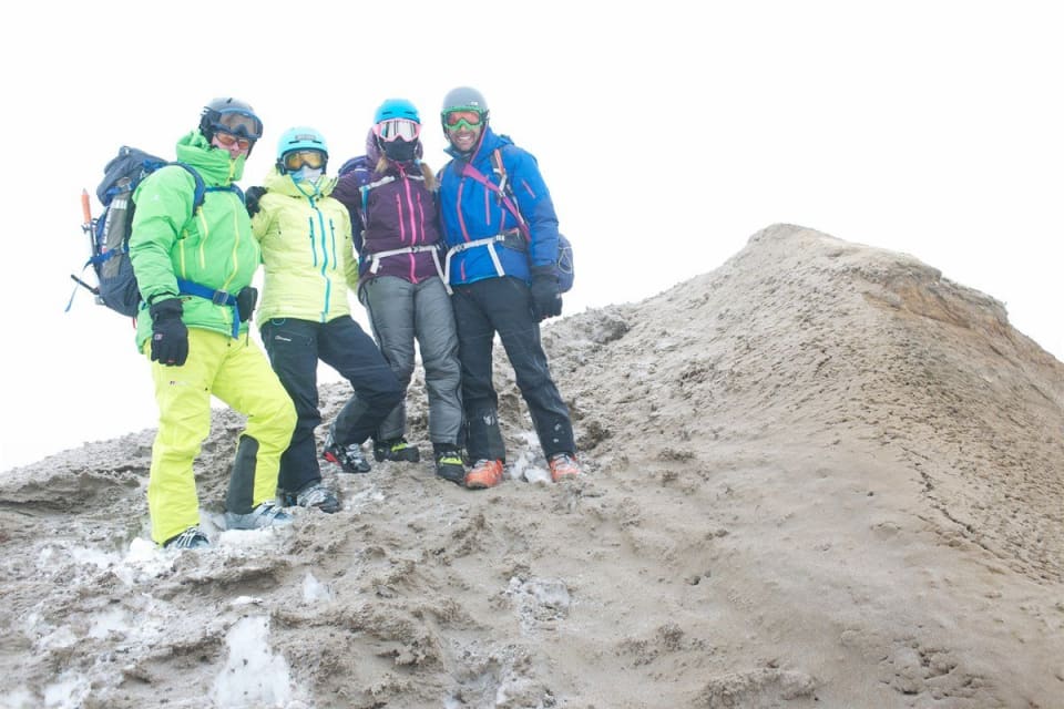 At an old volcano crater that is still warm. Photo courtesy of Martin Hartley