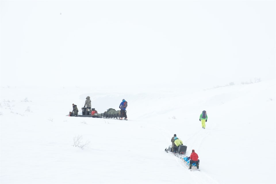 In to a whiteout. Photo courtesy of Martin Hartley