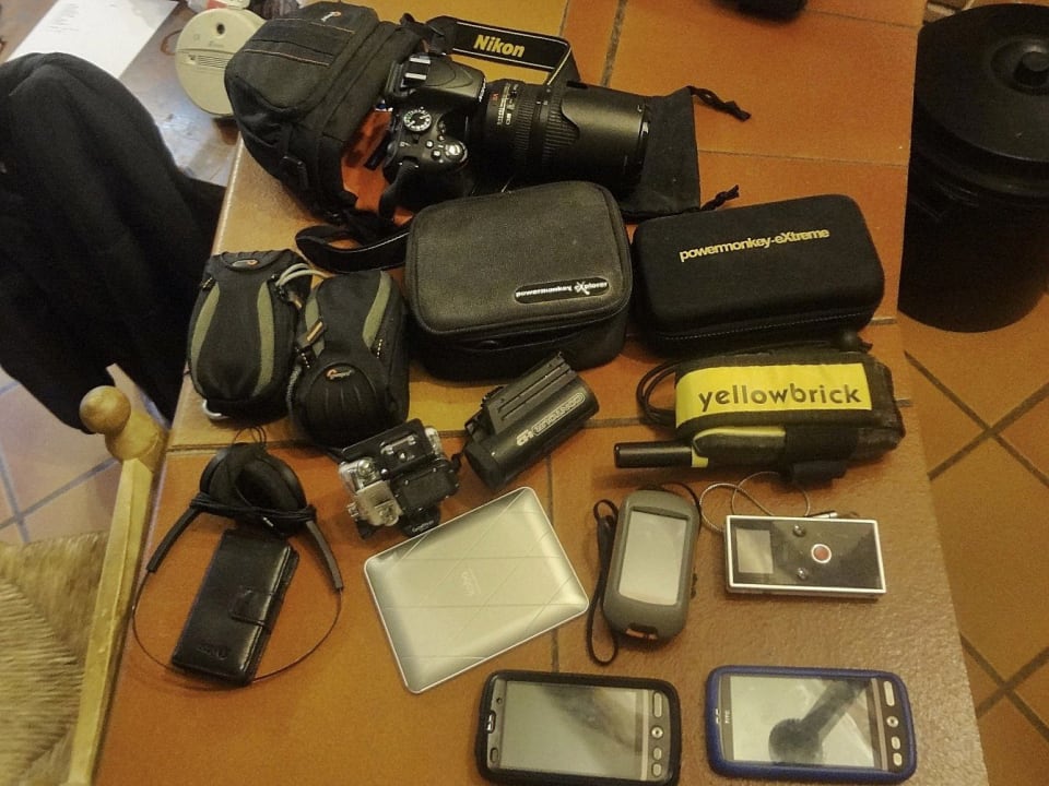 Some of the gadgets that came with us
