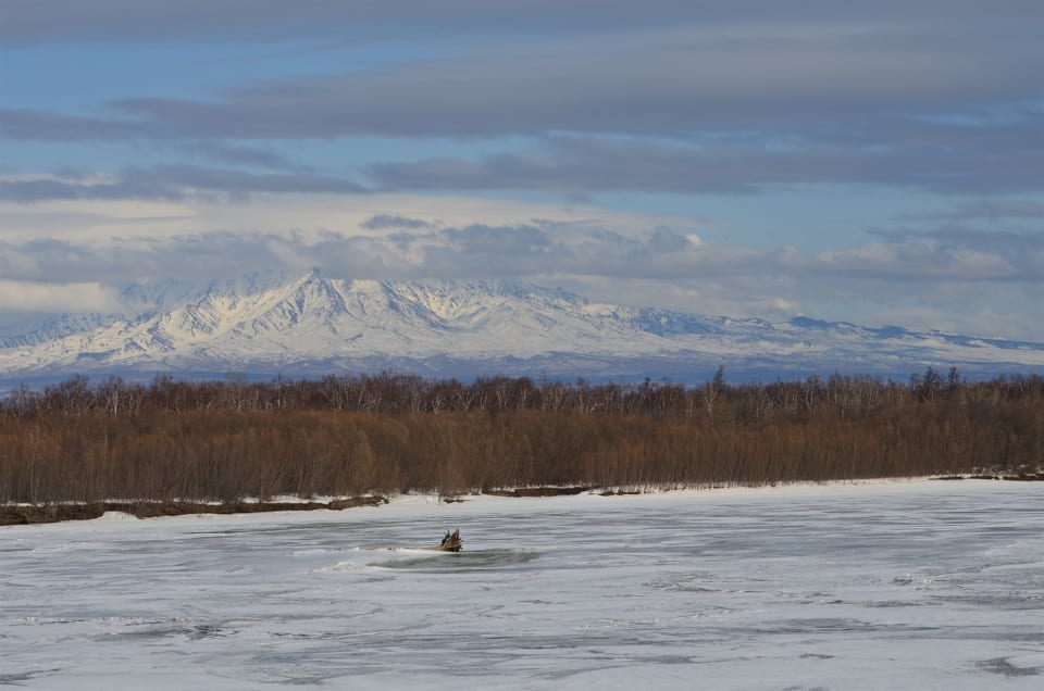 Crossing the Kamchatka river