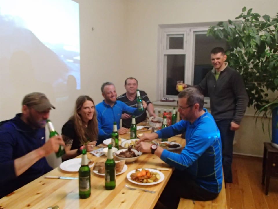 Celebrating Richard's birthday, sorry it's blurred!