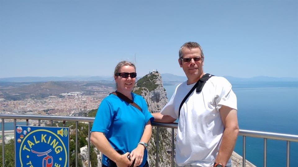 Being tourists at the top of the rock
