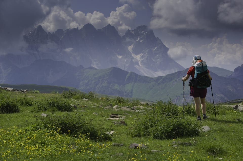 The impressive Pale de San Martino group ahead