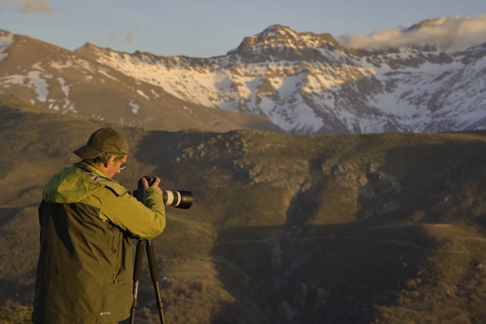 Chris and the northern faces of the Sierra Nevada