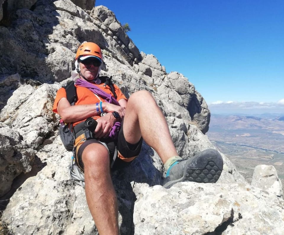 Chilling out amongst the warm limestone of the Sierra de Huetor today