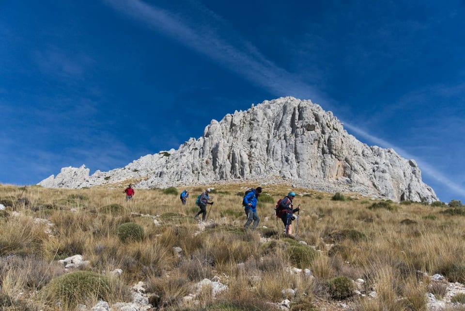 Easier ground on the descent