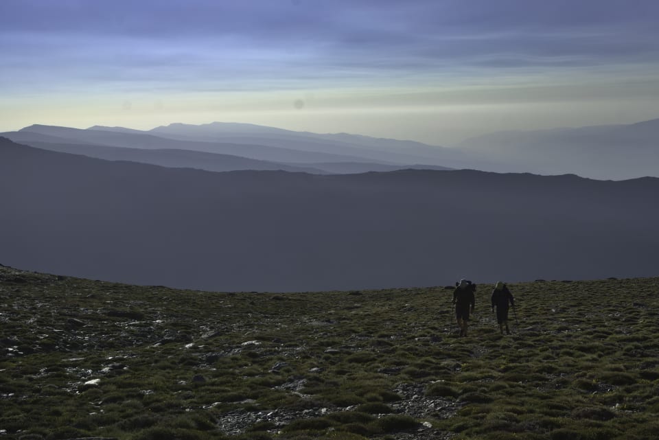 Ascending to the Eastern Traverse path