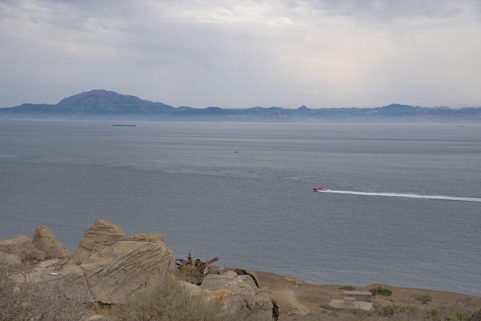 Where Europe Meats Africa. Jebel Musa (842m) in Morocco, viewed from the shores near Tarifa today