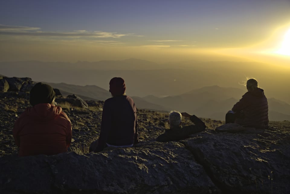 Listening to the silence at sunset