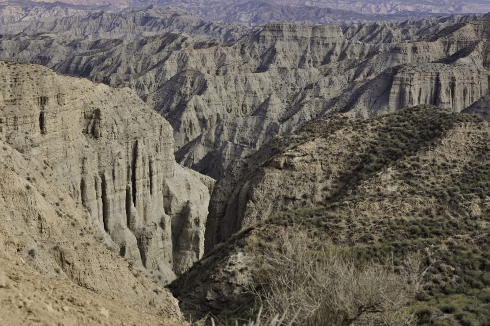 Exploring the ravines of the Gorafe Badlands