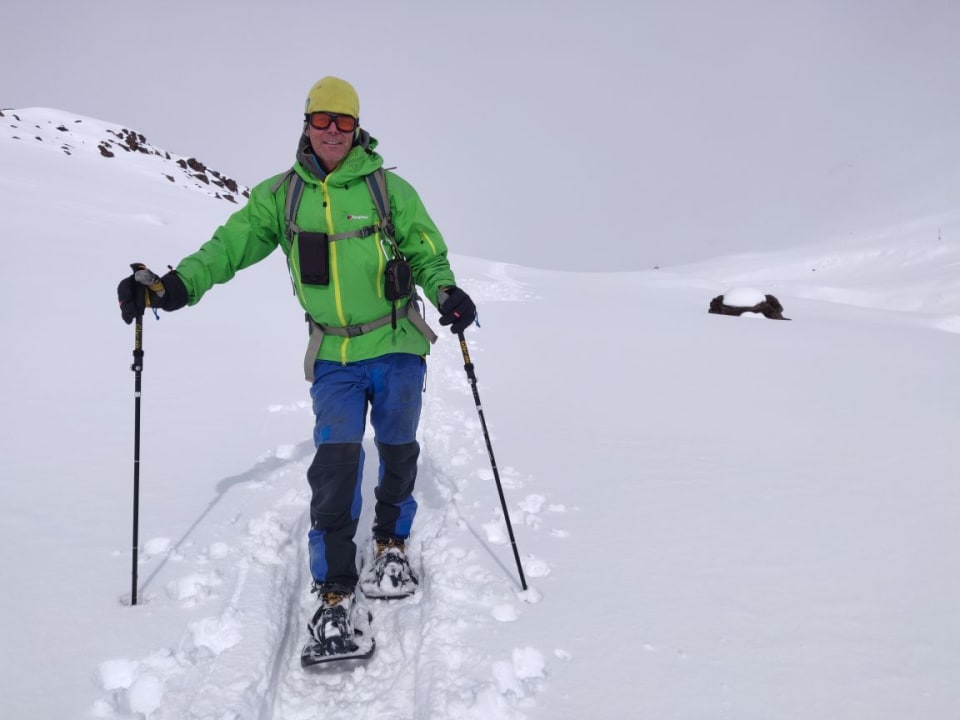 First tracks in the Barranco de San Juan