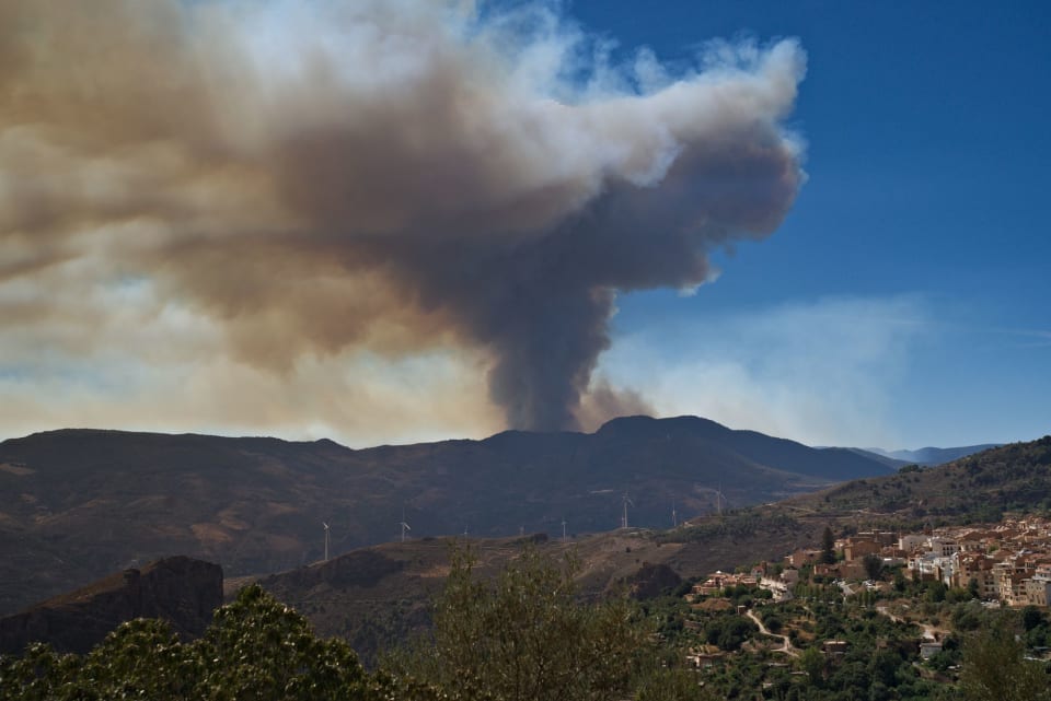 Wildfire in the los Guajares hills! Wildfire in the los Guajares hills!