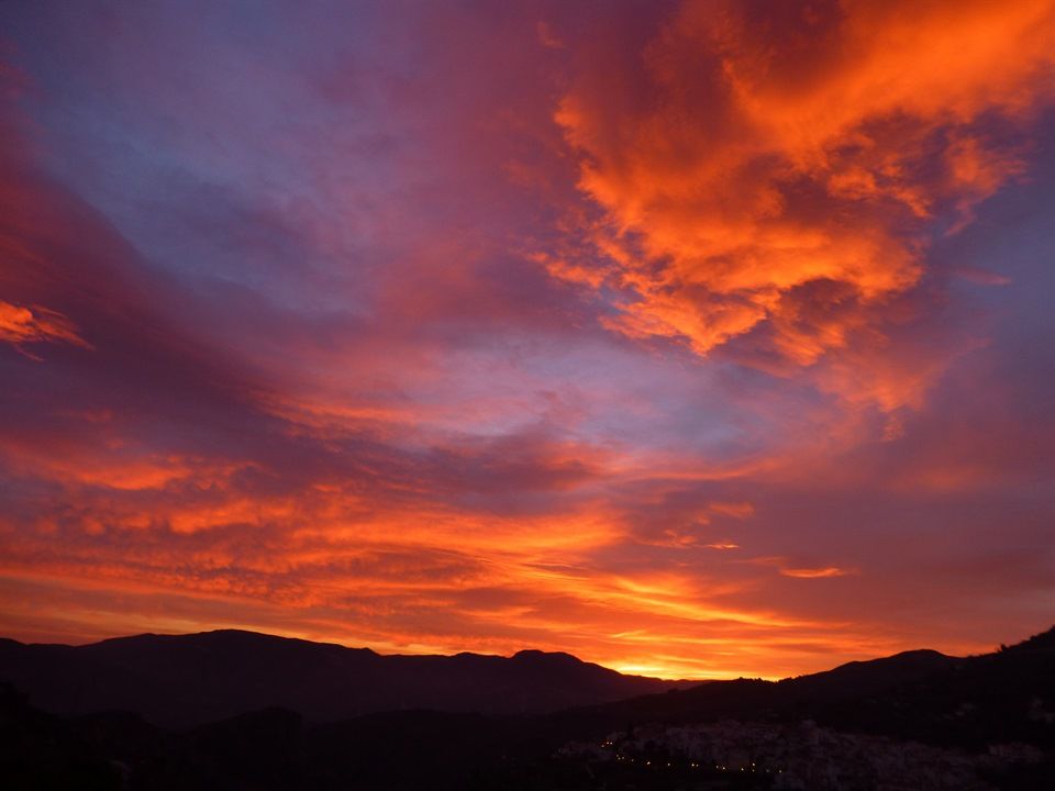Sunset - the ever changing colours of the sky over Lanjaron