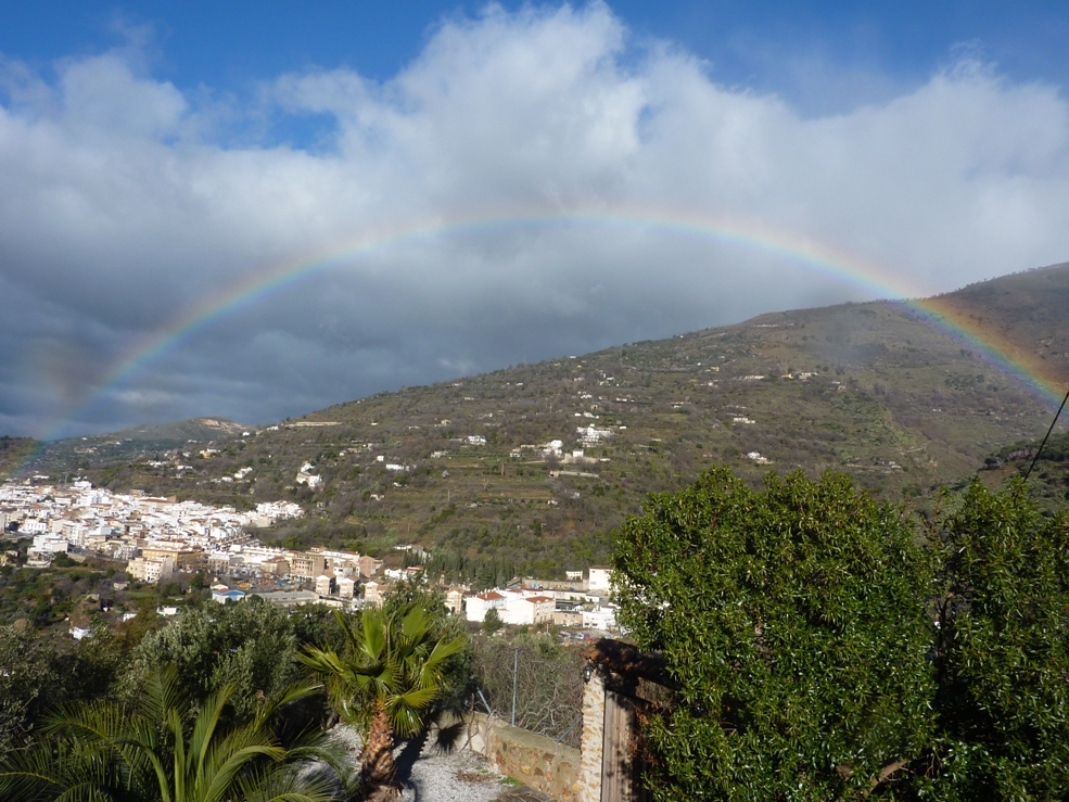 Rainbow over Lanjaron taken from our house