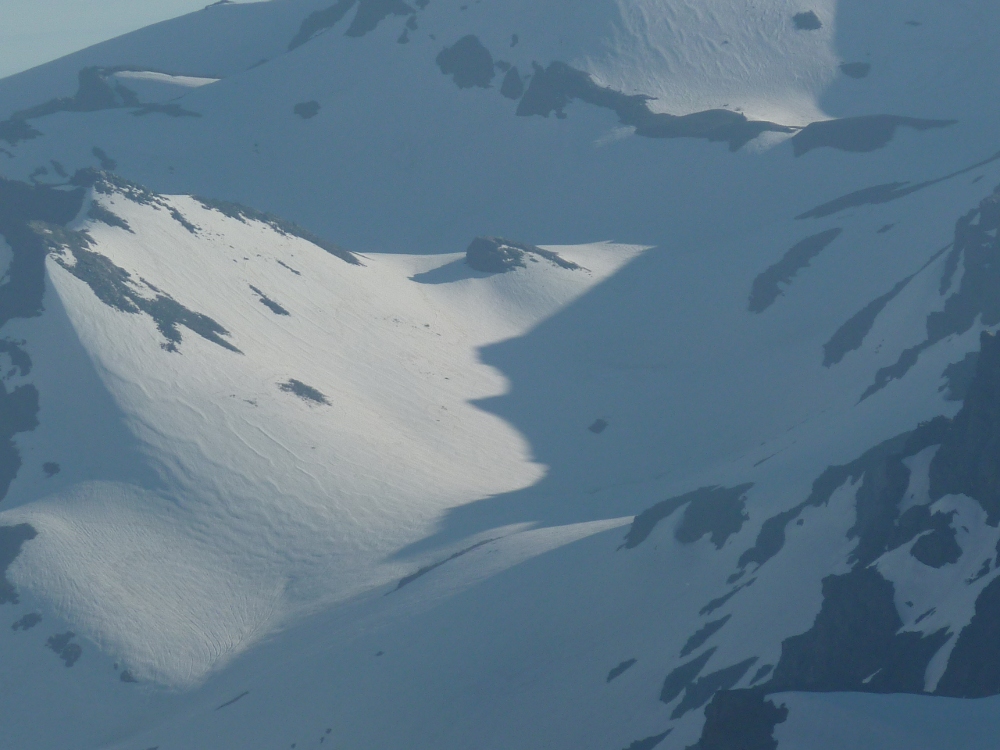 The valley leading up to Cerro de Caballo was re-named by us as Khumbu Valley, the shadow forming reminded us of Khumbu!