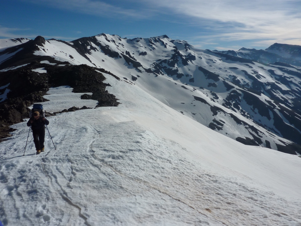 Having crossed the ridge and starting the ascent towards Tajos de Los Machos. We are actually walking on what would normally be fresh air!