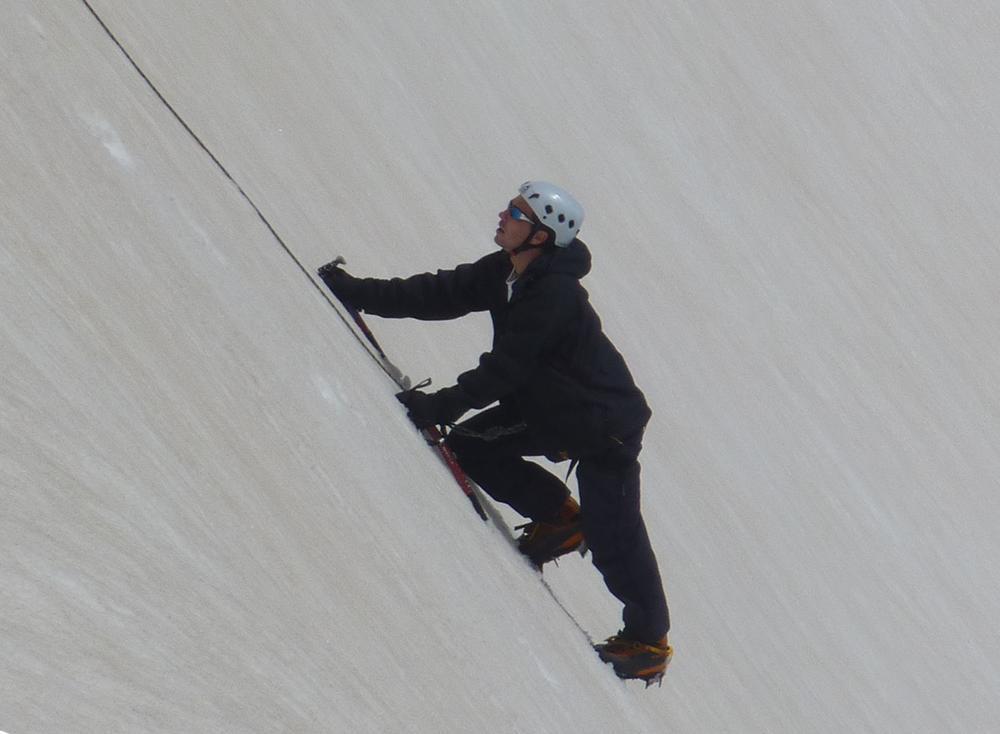 Clive having a rest and thinking its a long way up