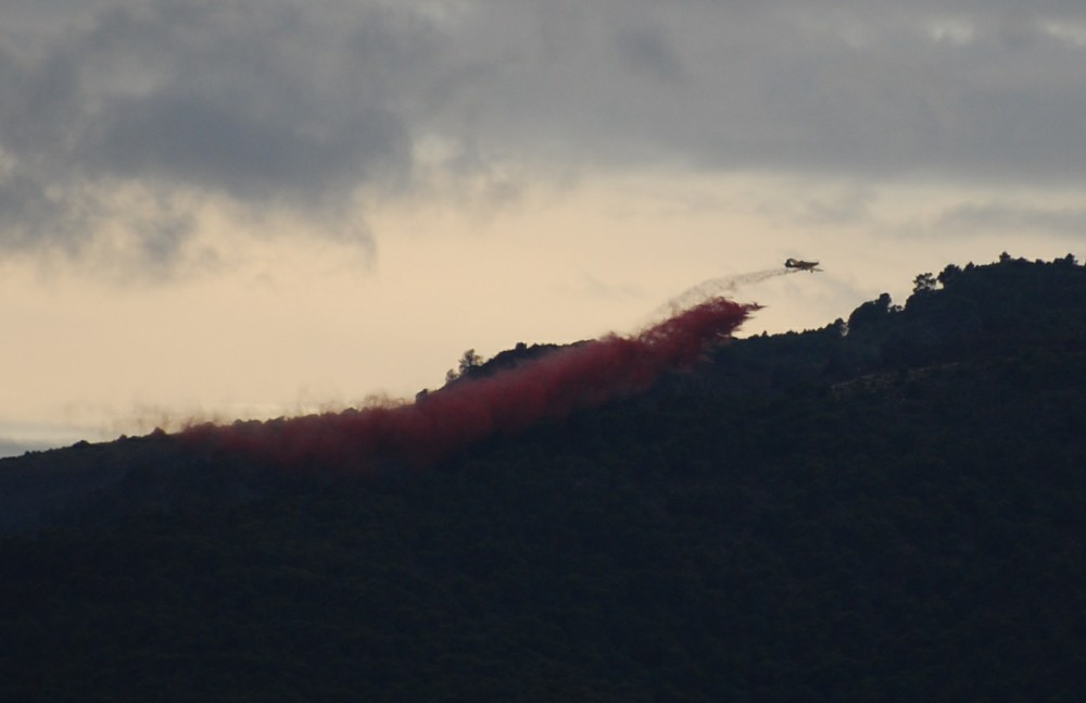 As daylight fades the air crew put in their last efforts