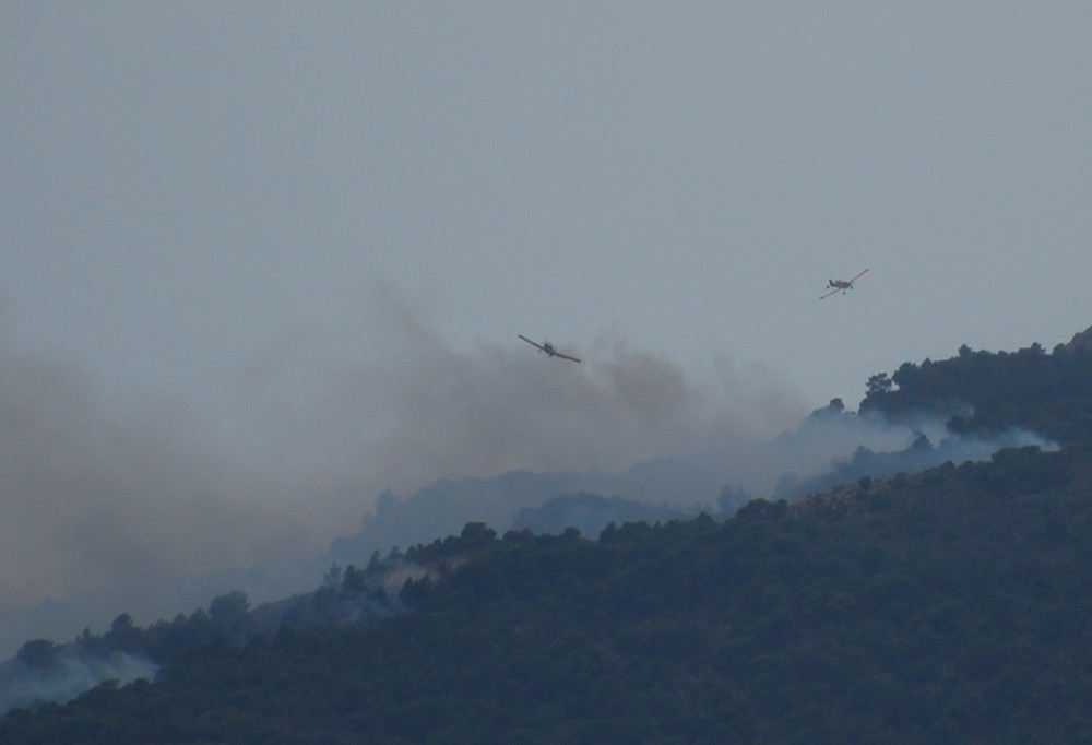 2 of the aeroplanes on the scene