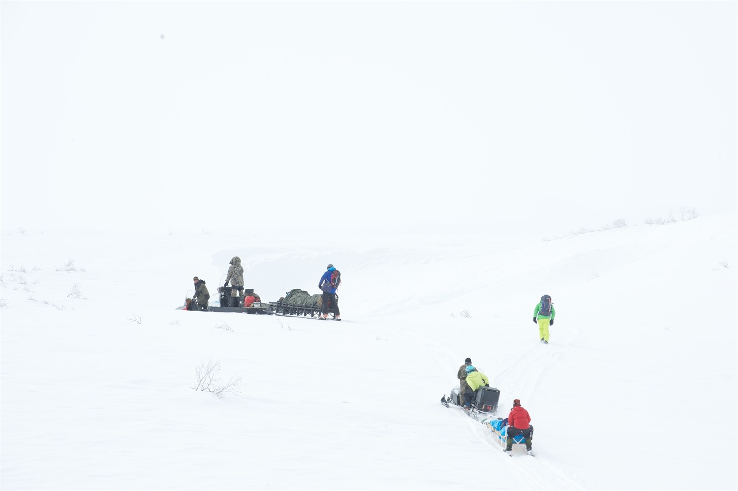 In to a whiteout. Photo courtesy of Martin Hartley