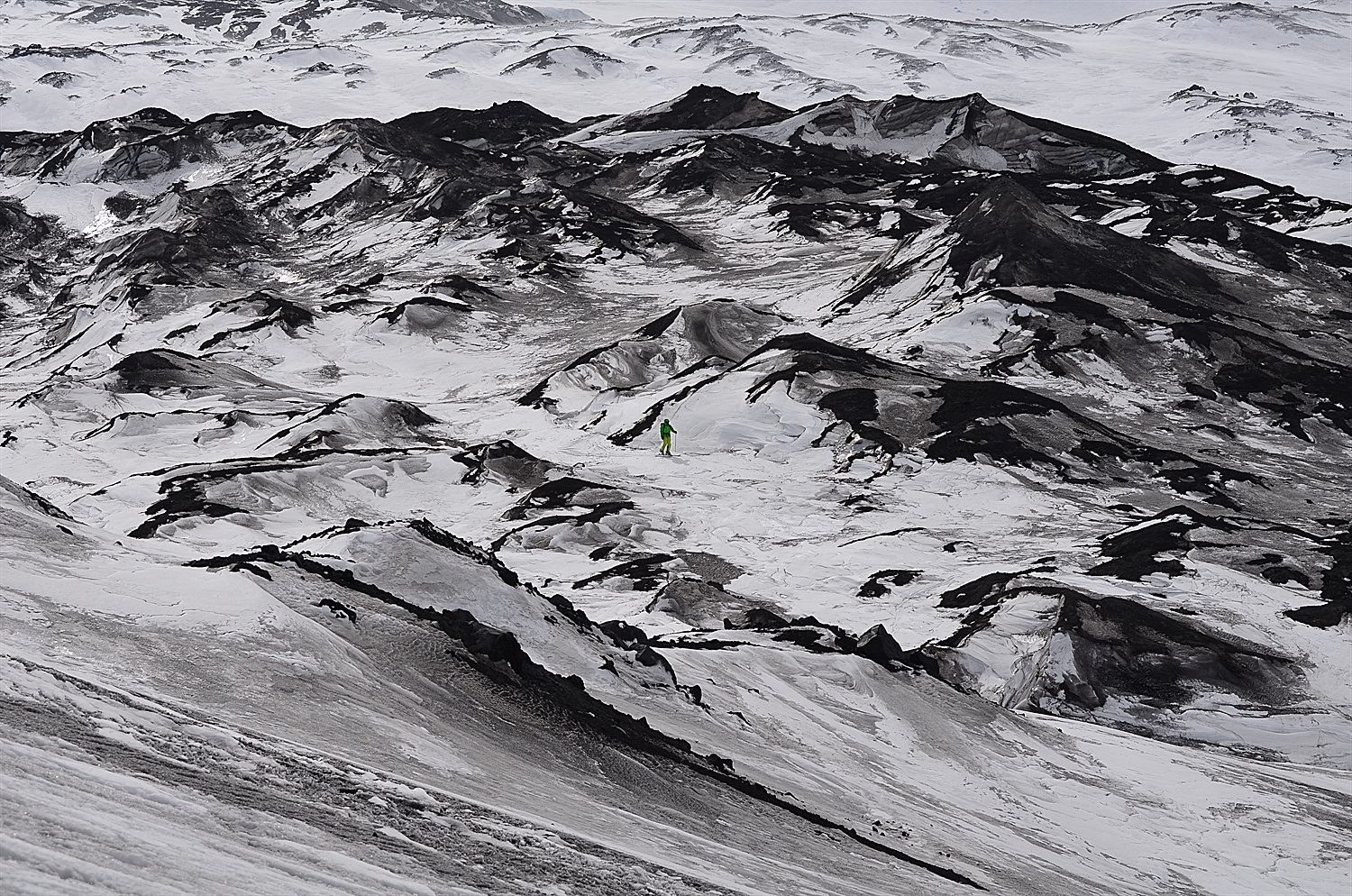 Richard in his bright Berghaus clothing looking great against the volcanic scenery