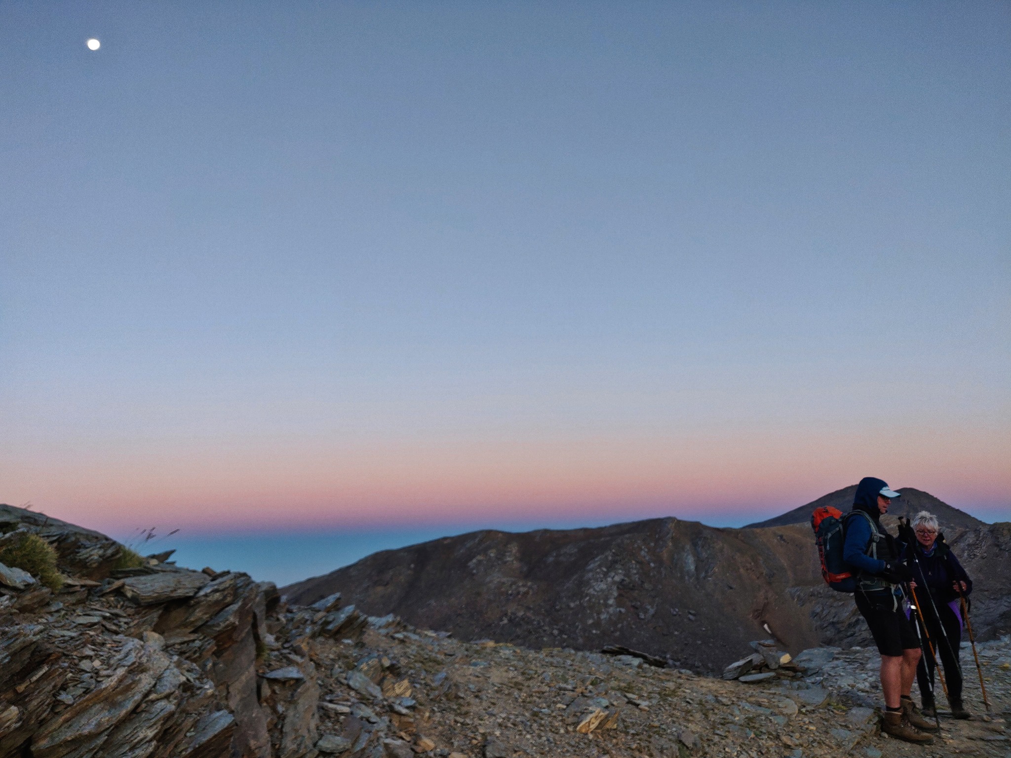 We enjoyed a full moon, there was little need for head torches