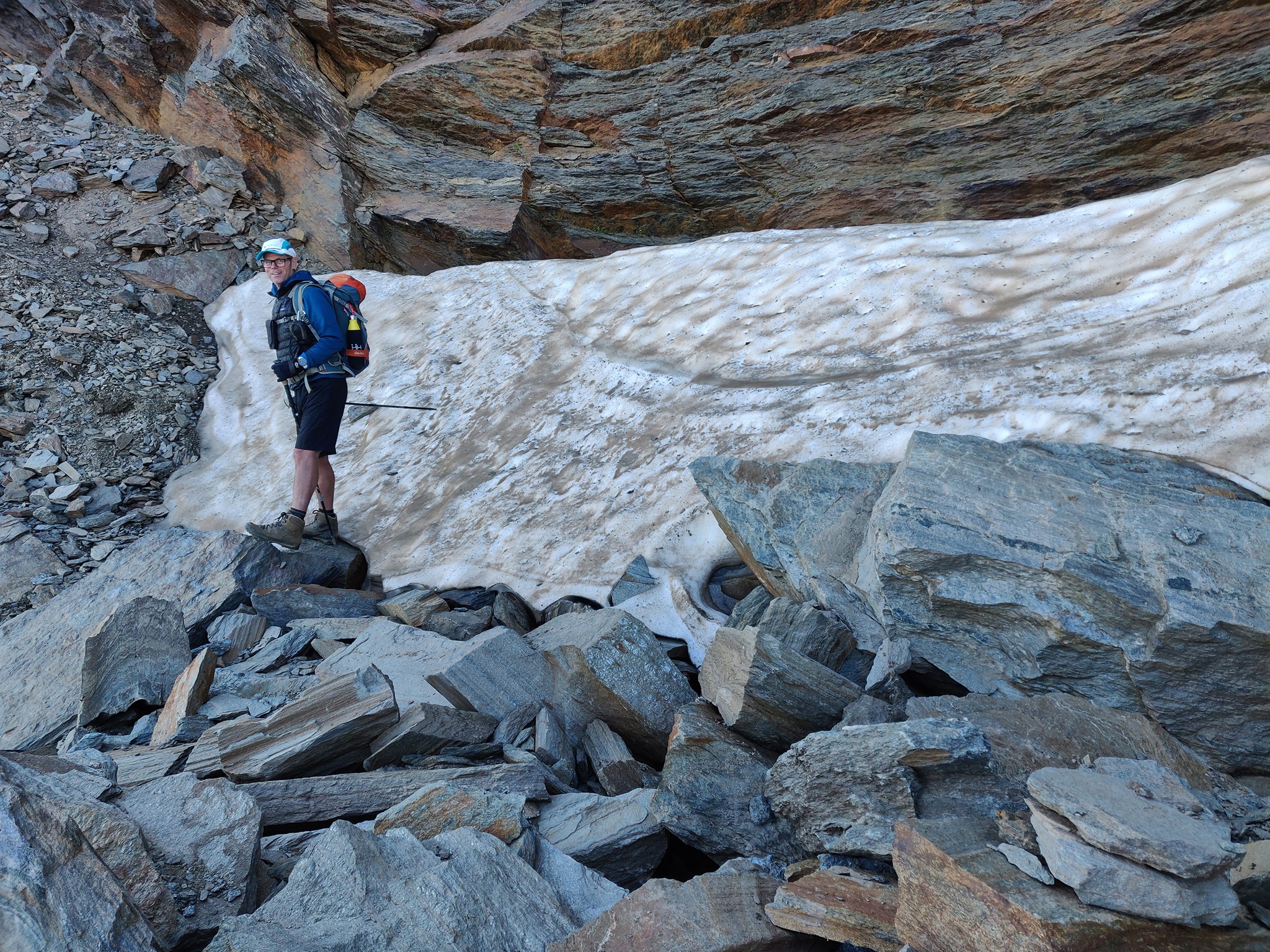That patch of snow was solid ice, that will no doubt stay there all year