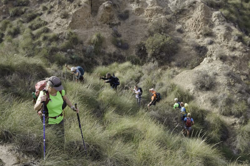 Steep ascent to the escape ramp