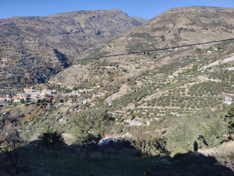 View down to my house from the ridgeline