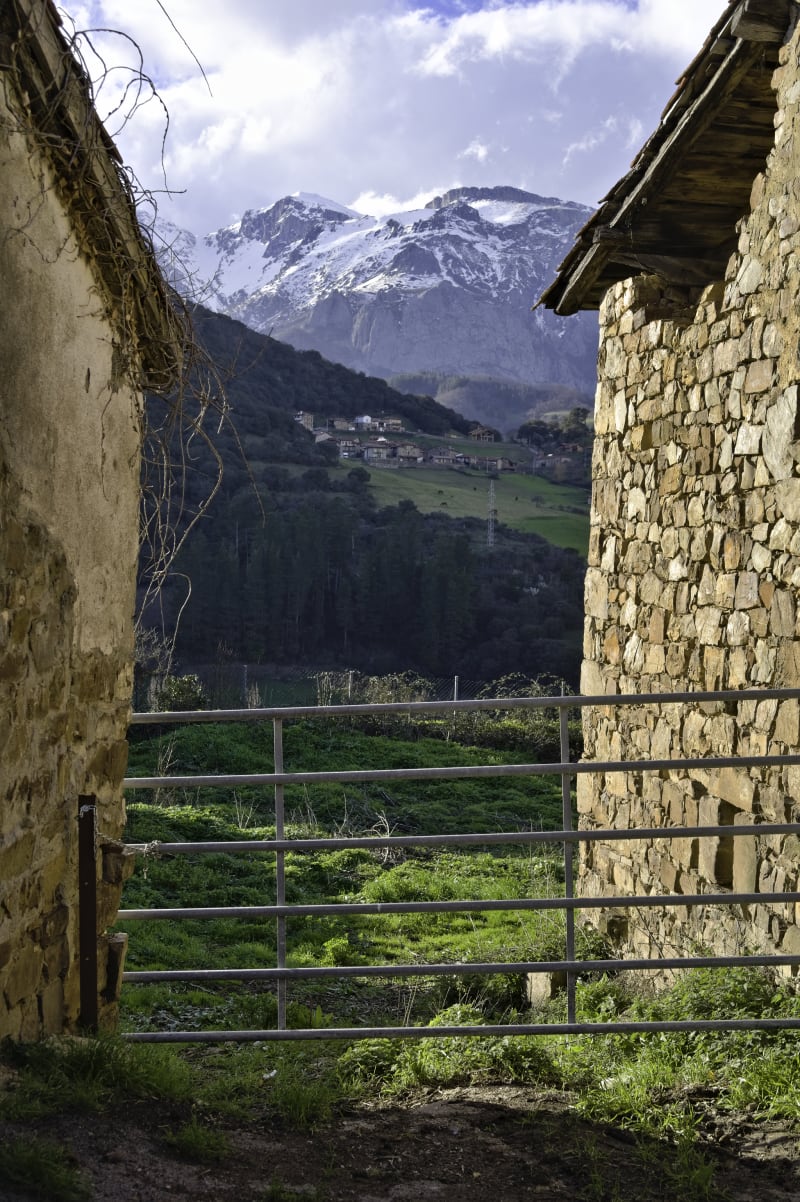 View towards the Picos from the farmhouse
