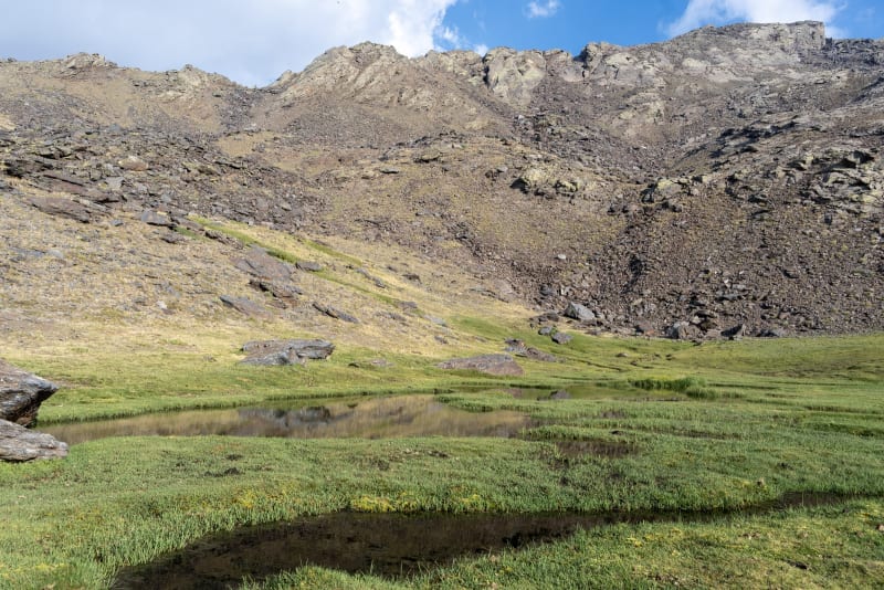 Laguna Carnero situated below the Arista de Cartujo ridge