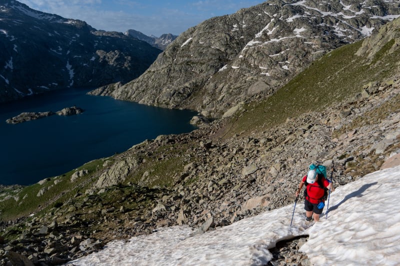 Ascending from the lake