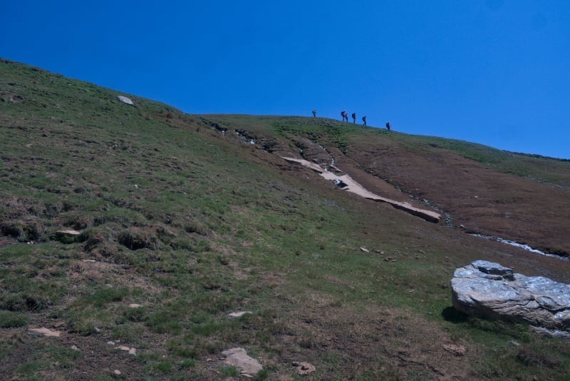 Returning down to the Acequia los Hechos