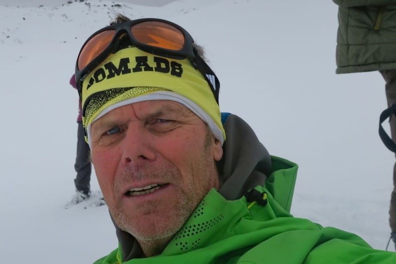 First tracks in the Barranco de San Juan