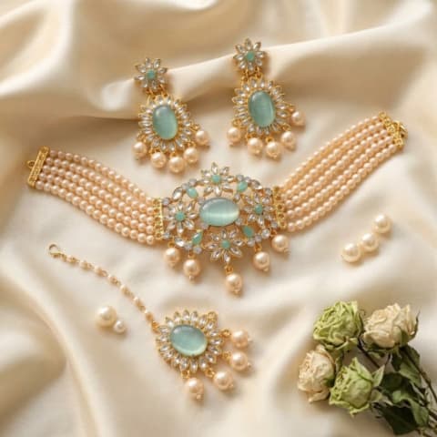 Royale Pearl Choker Set — Jewellery