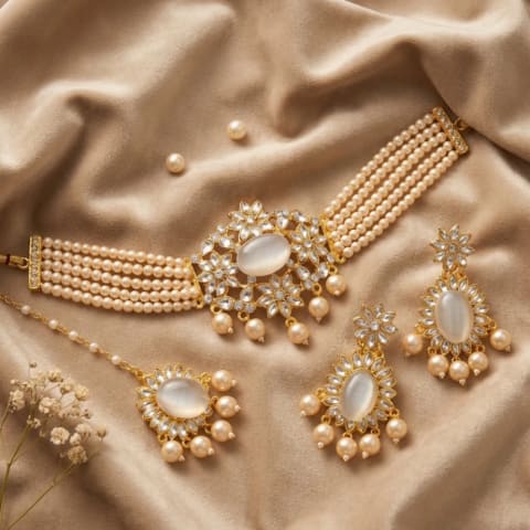Royale Pearl Choker Set — Jewellery