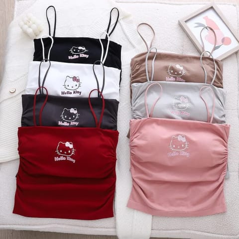 Hello Kitty Print Spaghetti Strap Cami Top — Tops