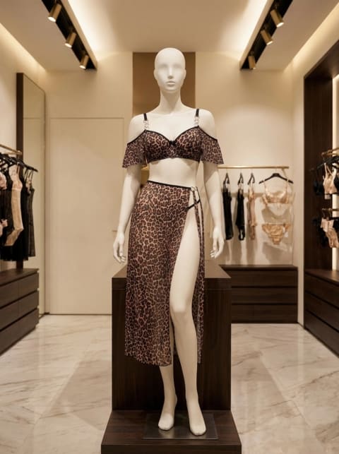 Sheer Mesh Skirt Set — Nightwear