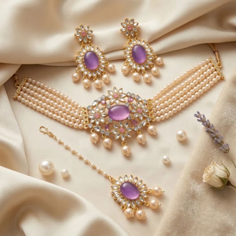 Royale Pearl Choker Set — photo 4 | Shiny Shades