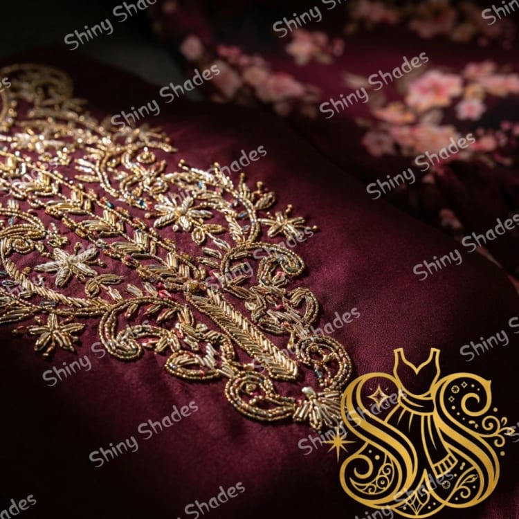 Wine Bloom Gharara — photo 2 | Shiny Shades