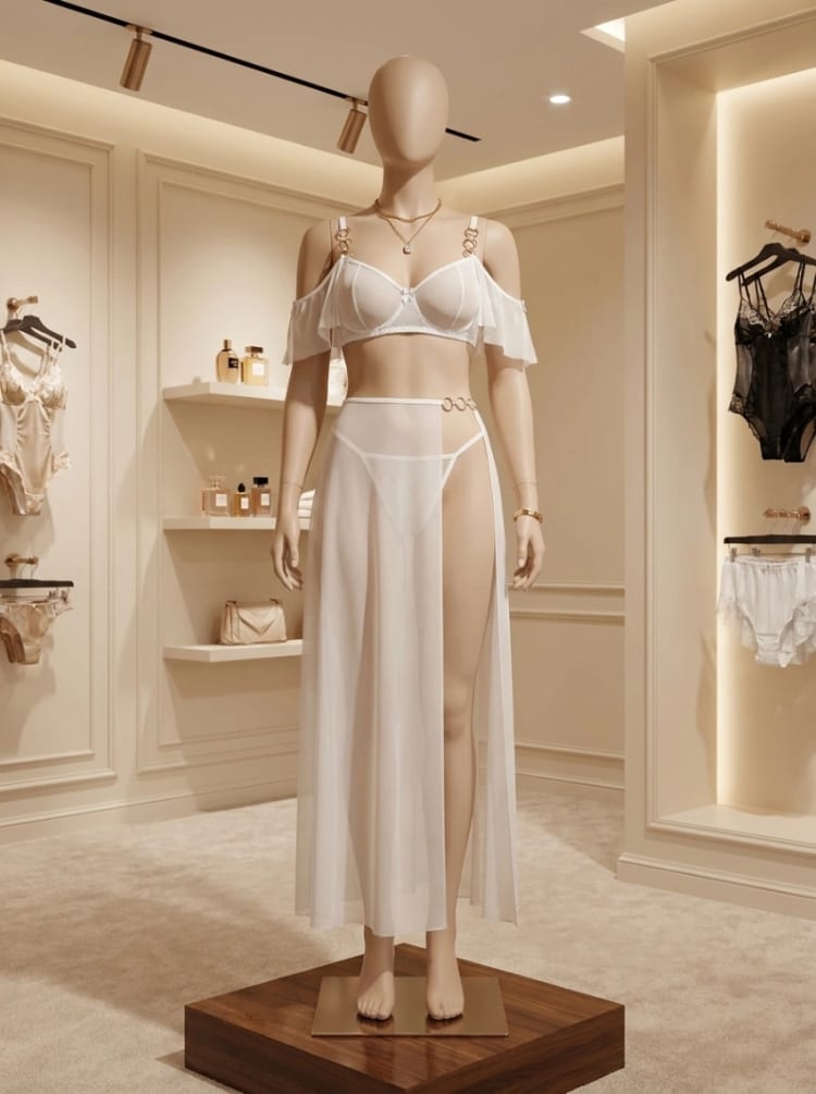 Sheer Mesh Skirt Set — photo 3 | Shiny Shades