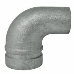 Bend 90°, reduksjon - rille / gjenge galvanisert