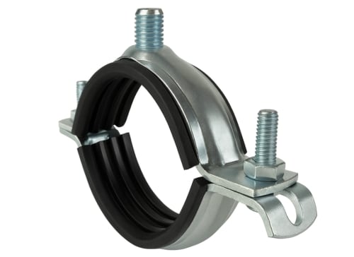 Rørklammer med gummi