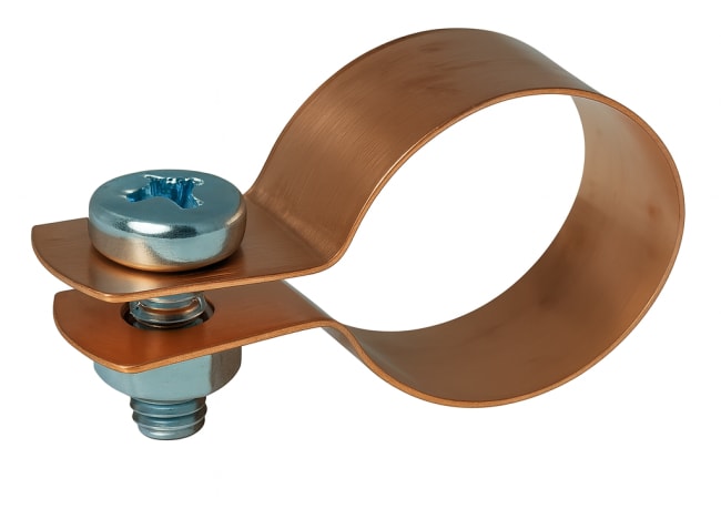 Bøyleklammer, kobber