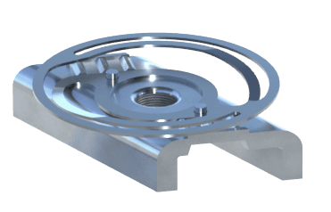 Skinnemutter med fjærskive CC 41 HCP