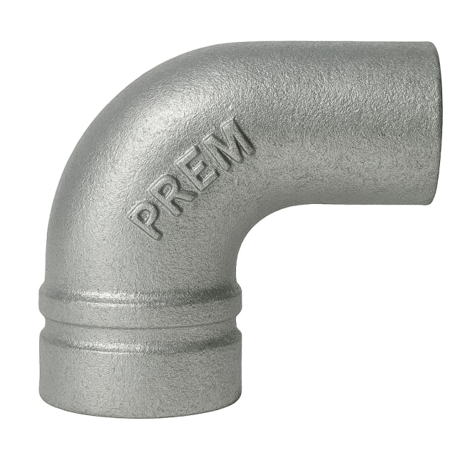 Bend 90°, reduksjon - rille / gjenge galvanisert