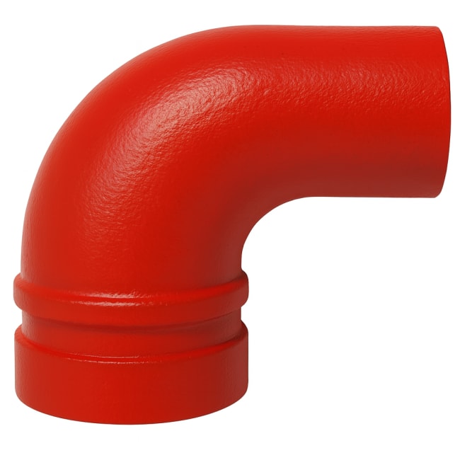 Bend 90°, reduksjon - rille / gjenge malt