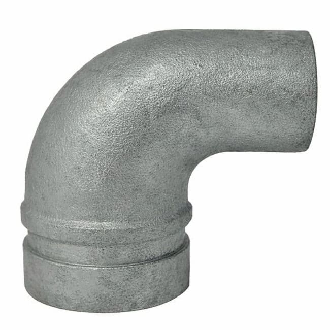 Bend 90°, reduksjon - rille / gjenge galvanisert